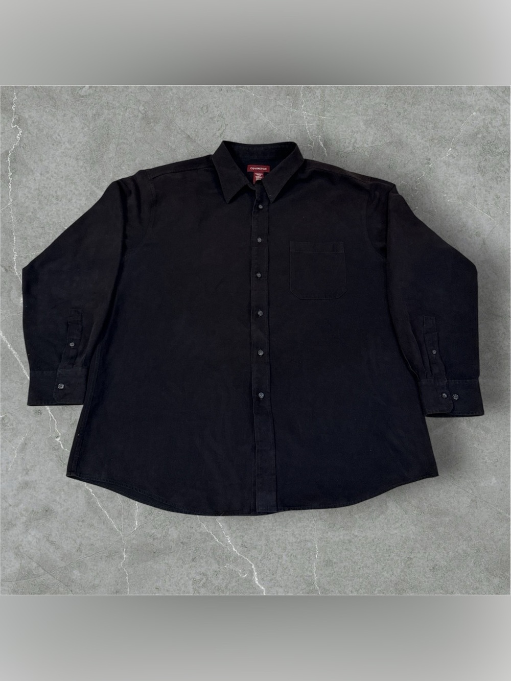 Covington Men’s Size XXL Long Sleeve Faux Suede Shirt Single Front Pocket